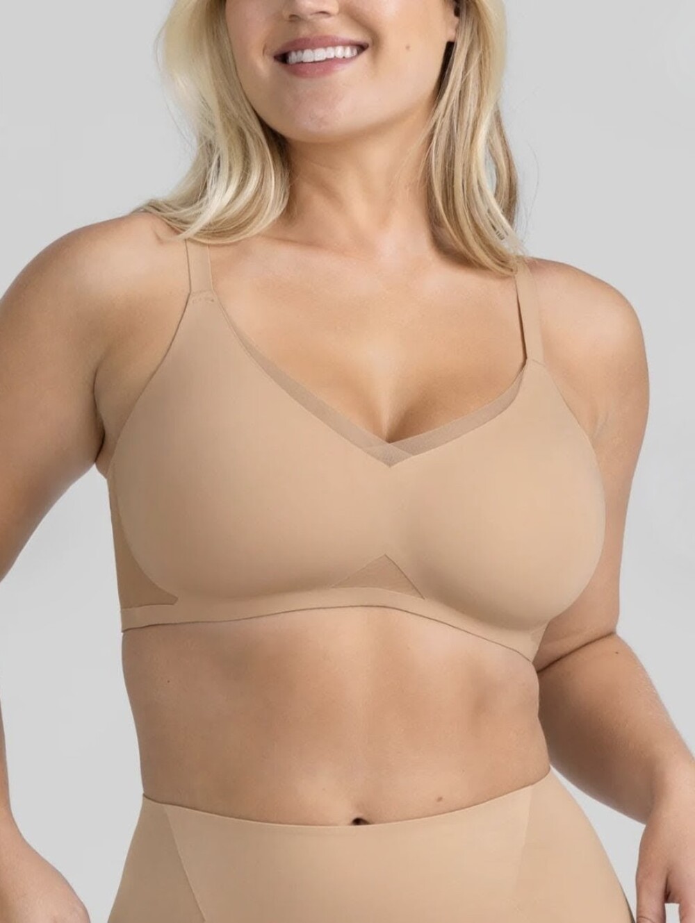 Honeylove Crossover Bra In Sand Size 1X